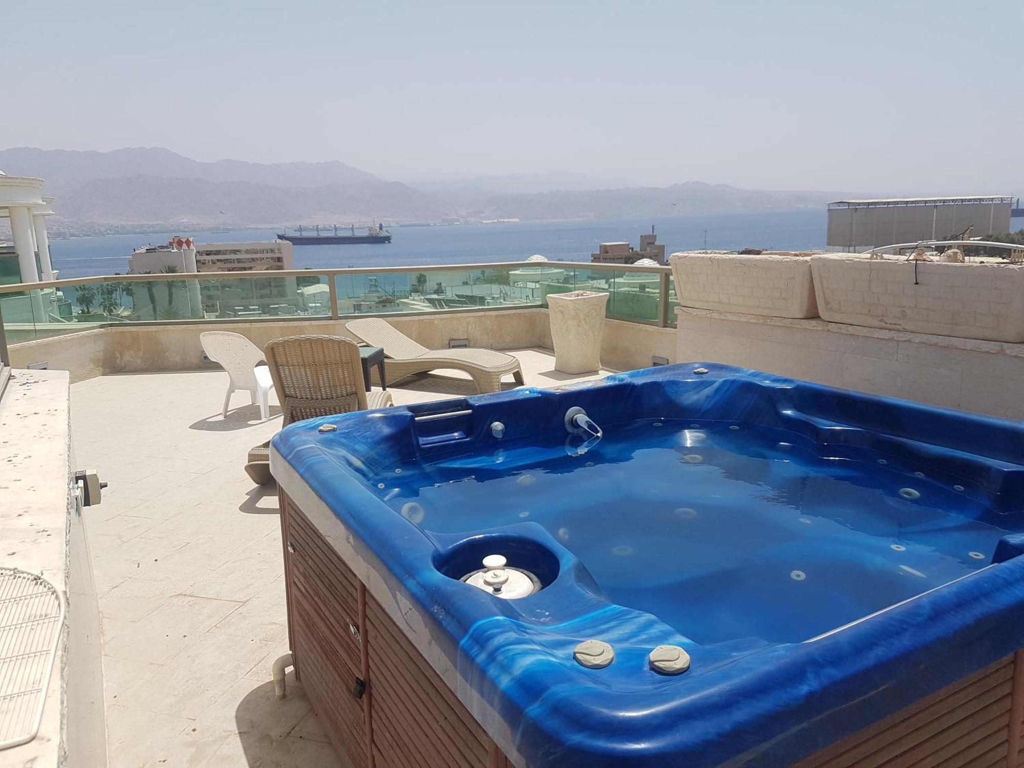 Palmore Top Luxury Penthause With Juccuzi First Line Of The Seaside Apartment Ейлат Екстериор снимка