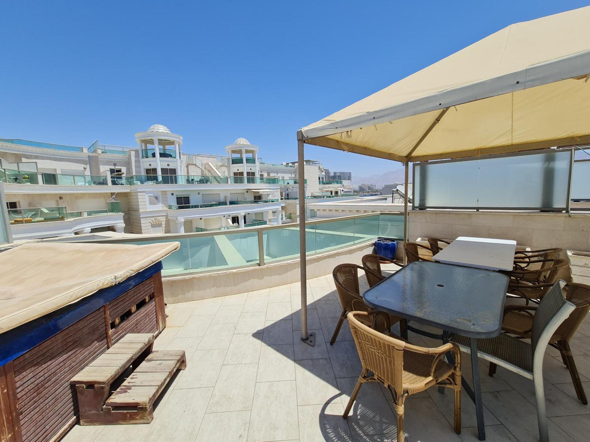Palmore Top Luxury Penthause With Juccuzi First Line Of The Seaside Apartment Ейлат Екстериор снимка